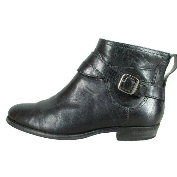 LL Bean Black Leather Slip On Side Zip Casual Ankle Boots Size 8.5 M (B) - Picture 1 of 9
